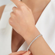 5.92ct White Gold Tennis Bracelet with Marquise Cut Diamond Stone,diamond bracelet, 5.92ct diamond bracelet