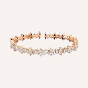 Vinka 2.81ct Baguette and Drop Cut Diamond Stone Rose Gold Bracelet,diamond bracelet, 2.81ct diamond bracelet
