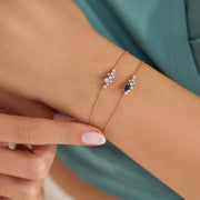0.29ct Diamond Stone Rose Gold Bracelet,diamond bracelet, 0.29ct diamond bracelet