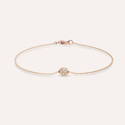 0.25ct Diamond Stone Rose Gold Ball Bracelet,diamond bracelet, 0.25ct diamond bracelet