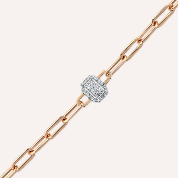 Jesse 0.21ct Diamond Stone Rose Gold Bracelet,diamond bracelet, 0.21ct diamond bracelet