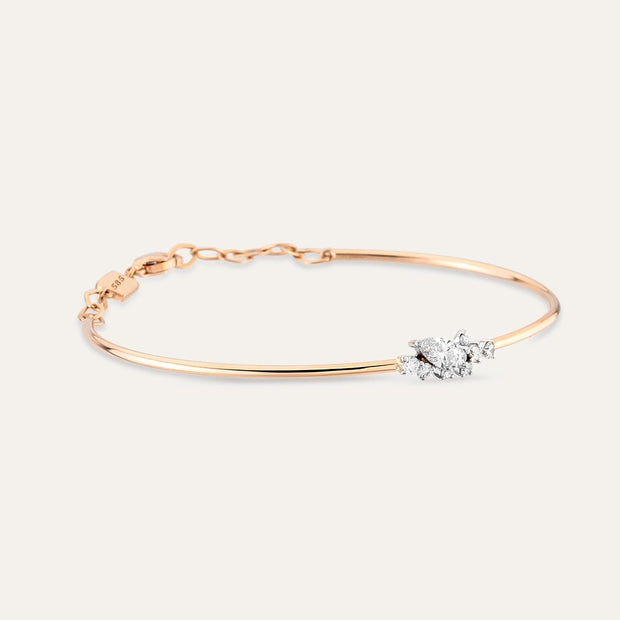 Kleio 0.44ct Diamond Stone Rose Gold Bracelet,diamond bracelet, 0.44ct diamond bracelet