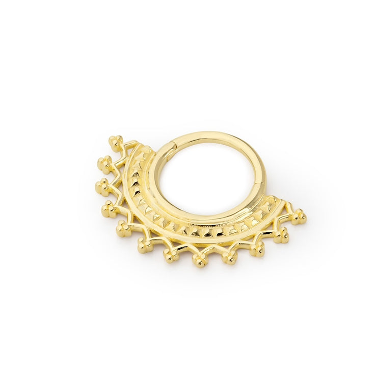 14k Gold Mandala Helix Piercing