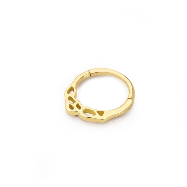 14k Gold Black Hole Helix Piercing