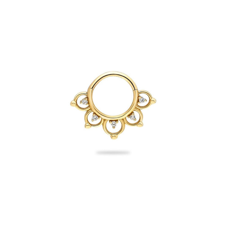14k Gold Stone Ring Helix Piercing