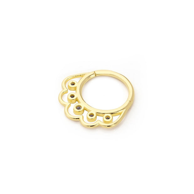 14k Gold Flower Model Helix Piercing