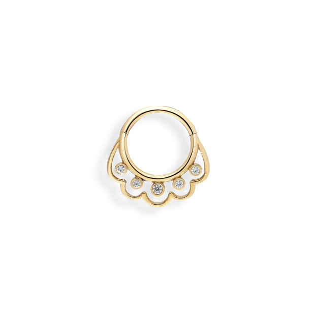 14k Gold Flower Model Helix Piercing