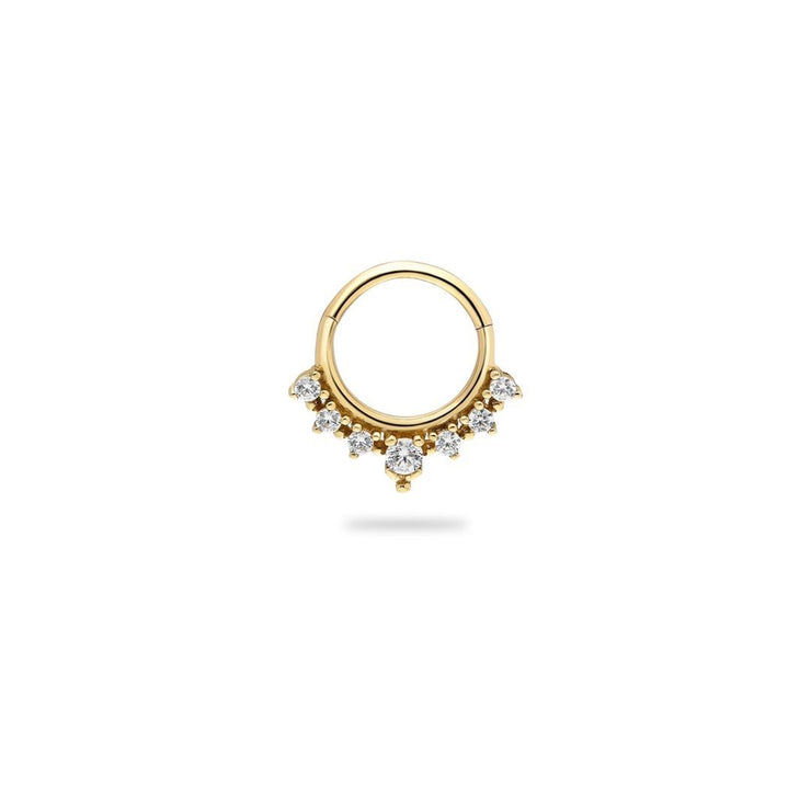 14k Gold Stone Helix Piercing