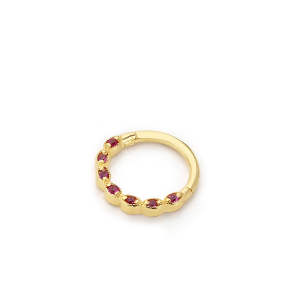 14k Gold Red Fairy Helix Piercing