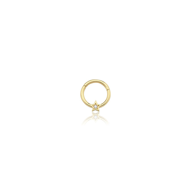 14k Gold Star Helix Piercing