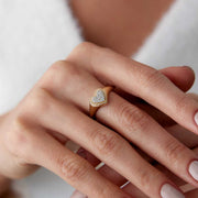 Heart Bold Ring - Solid 14k Gold Ring