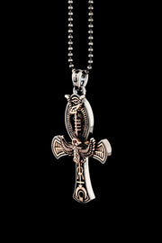 Sterling Silver Ancient Egyptian Collection Ankh Anahari Necklace