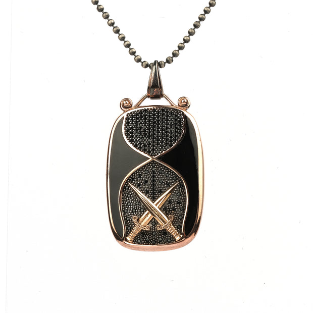 Sterling Silver Cross Sword Necklace, Men's Dog Tag Necklace