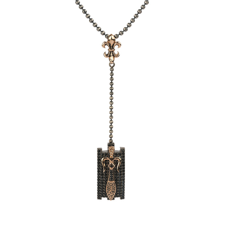 Fleur de Lis and Sword Necklace