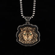 Men's Lion Necklace in Sterling Silver