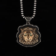 Men's Lion Necklace in Sterling Silver