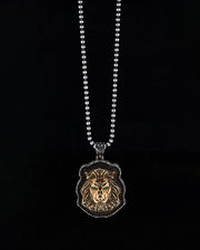 Men's Lion Necklace in Sterling Silver