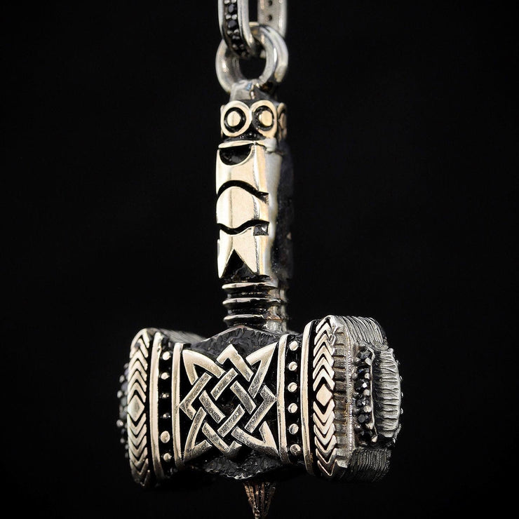Thor  Necklace in Sterling Silver, Men's Sterling Silver Necklace