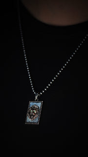 Men's Lion Necklace in Sterling Silver