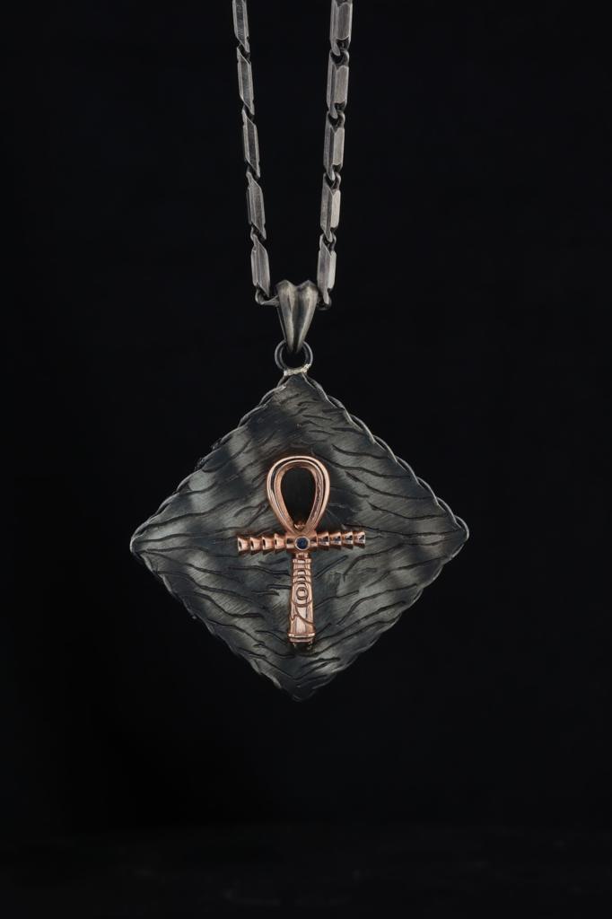 Anubis And Nile Key (Ankh) Necklace