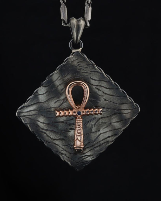 Anubis And Nile Key (Ankh) Necklace