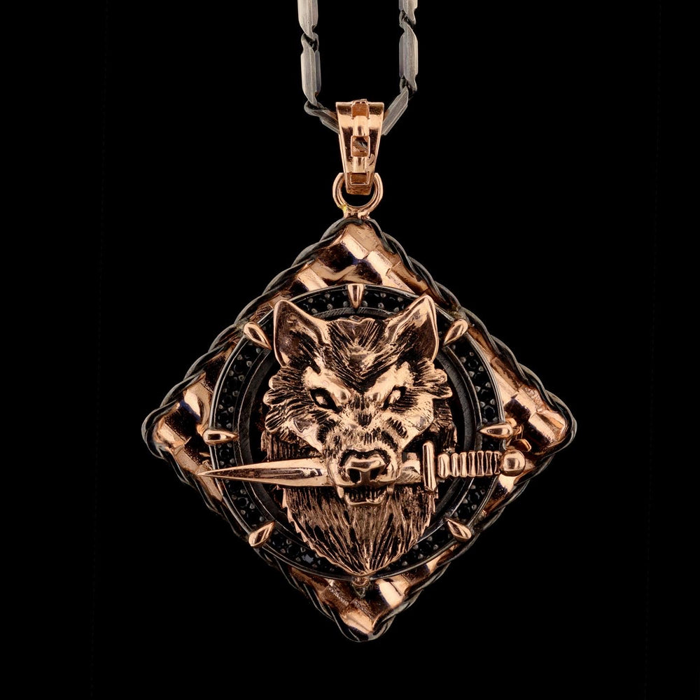 wolf necklace, sword necklace, Men’s necklace’ men’s sterling silver necklace, minimalist designs