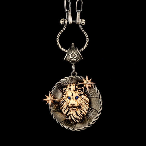 Lion And Star Necklace, Men's Necklace