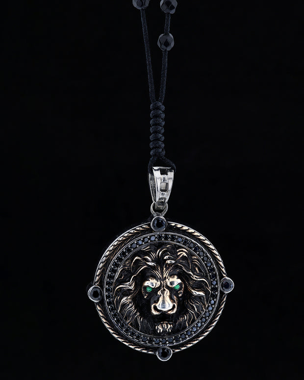 Men's Lion Necklace in Sterling Silver