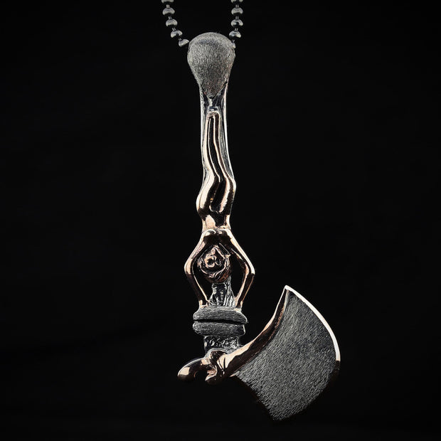 axe necklace, men's axe necklace, men's necklace