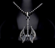 Men’s Sterling Silver Double-Sided Axe Necklace