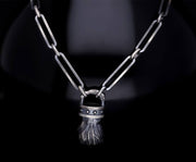 Men’s Sterling Silver Fist Detail Necklace