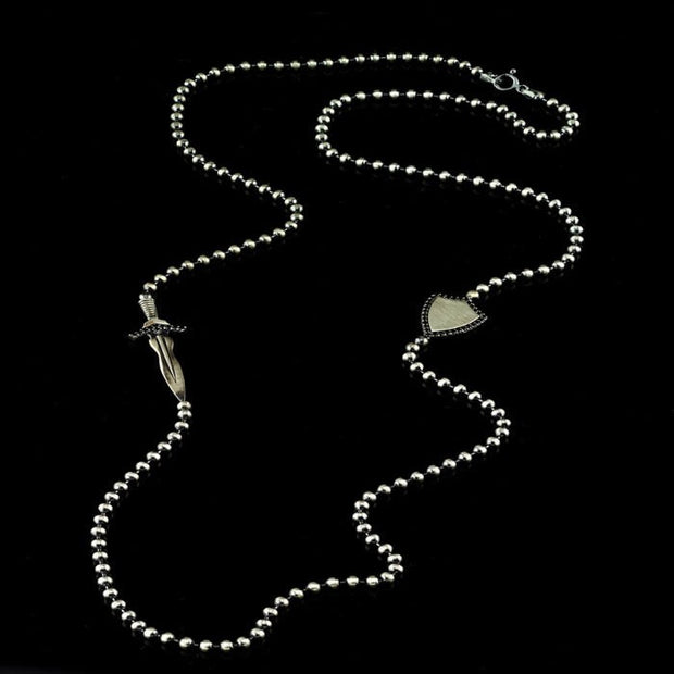 Men’s Sterling Silver Sword & Shield Chain