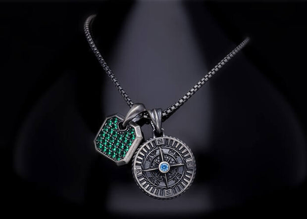 Men’s Sterling Silver Two Part Pendant