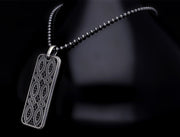 Men’s Sterling Silver Rectengular Necklace