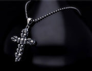 Men’s Sterling Silver Skull Cross Necklace