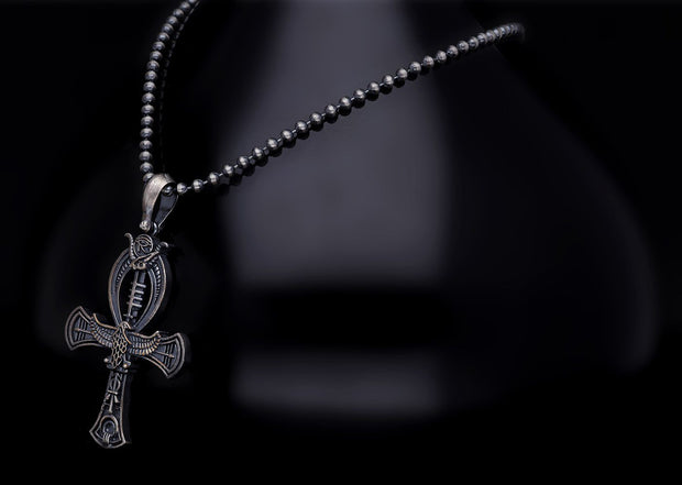 Men’s Sterling Silver Ankh Necklace