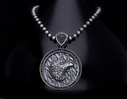 Men’s Sterling Silver Eagle Medallion Necklace