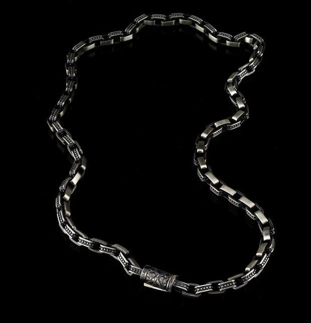 Men’s Sterling Silver Embroidered Forse Chain