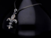 Men’s Sterling Silver Fleur De Lys Necklace