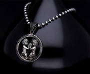 Men’s Sterling Silver Gemini Zodiac Necklace