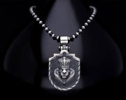 Men’s Sterling Silver Lion Medallion Necklace