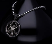 Men’s Sterling Silver Libra Zodiac Necklace