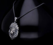 Men’s Sterling Silver Lion Necklace