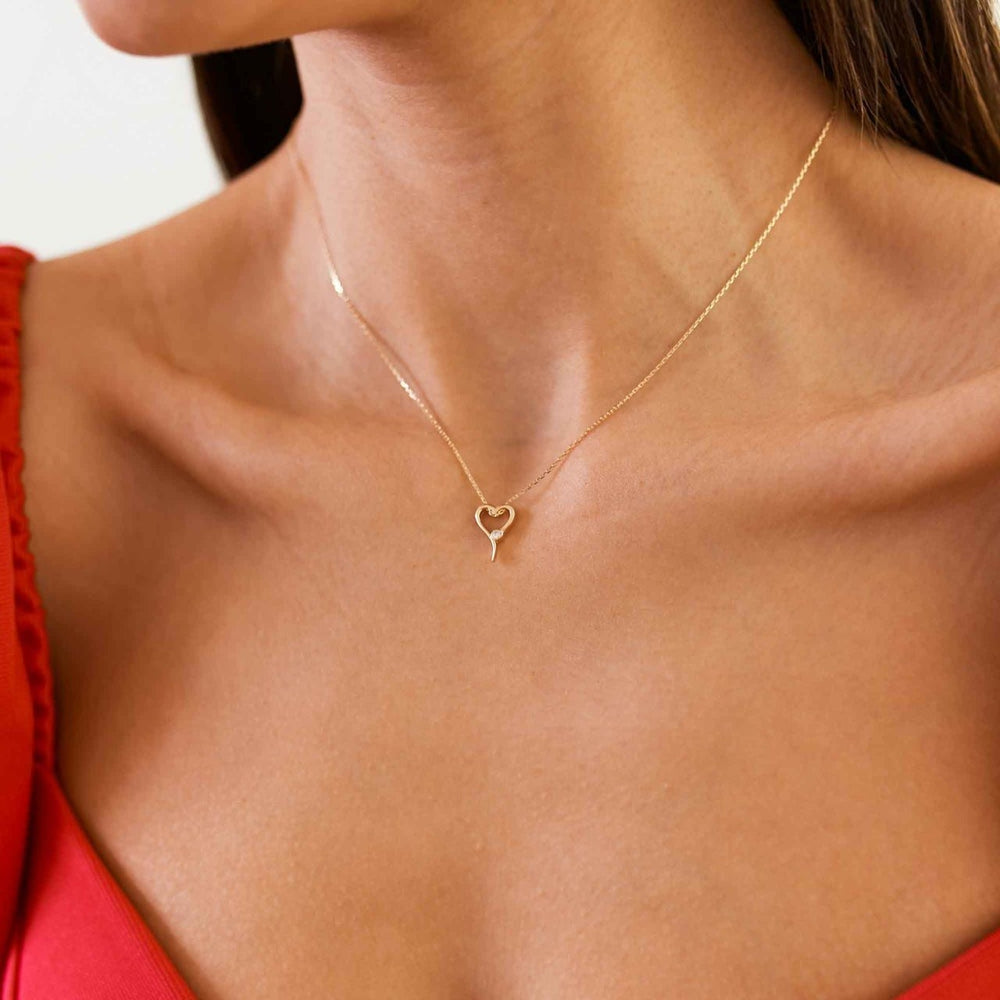 14k Gold Heart Necklace