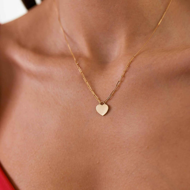 14k Gold Heart Necklace