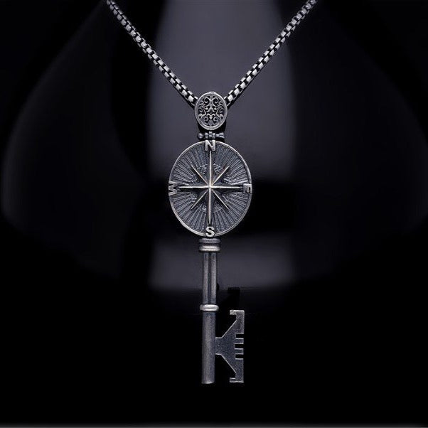 men's compass necklace, compass necklace