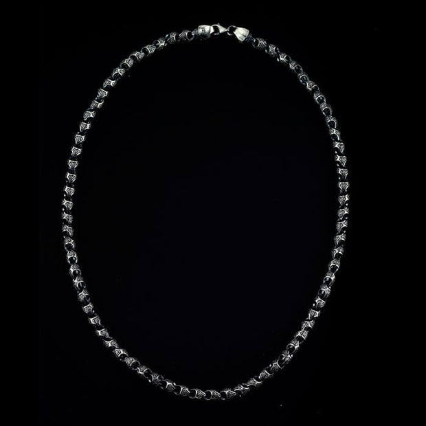 Men’s Sterling Silver Oxidized Necklace