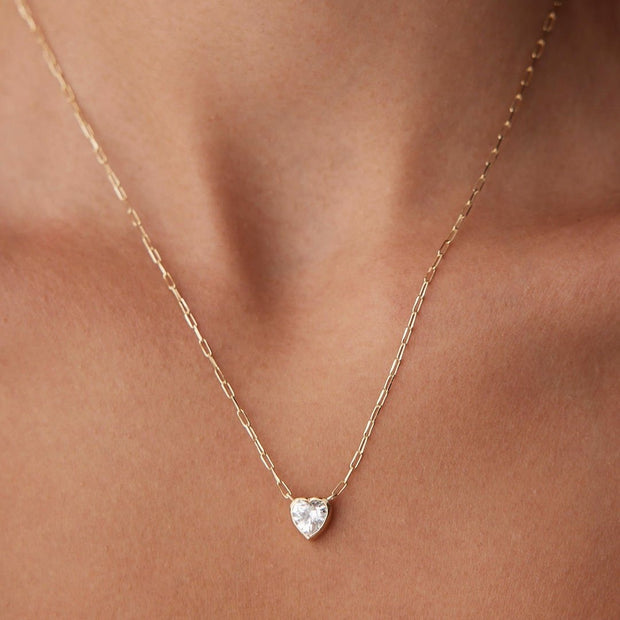 14k Gold Heart Necklace