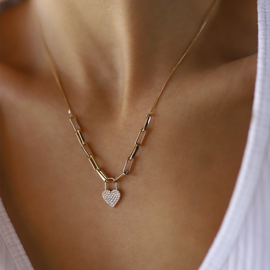 14k Gold Heart Necklace