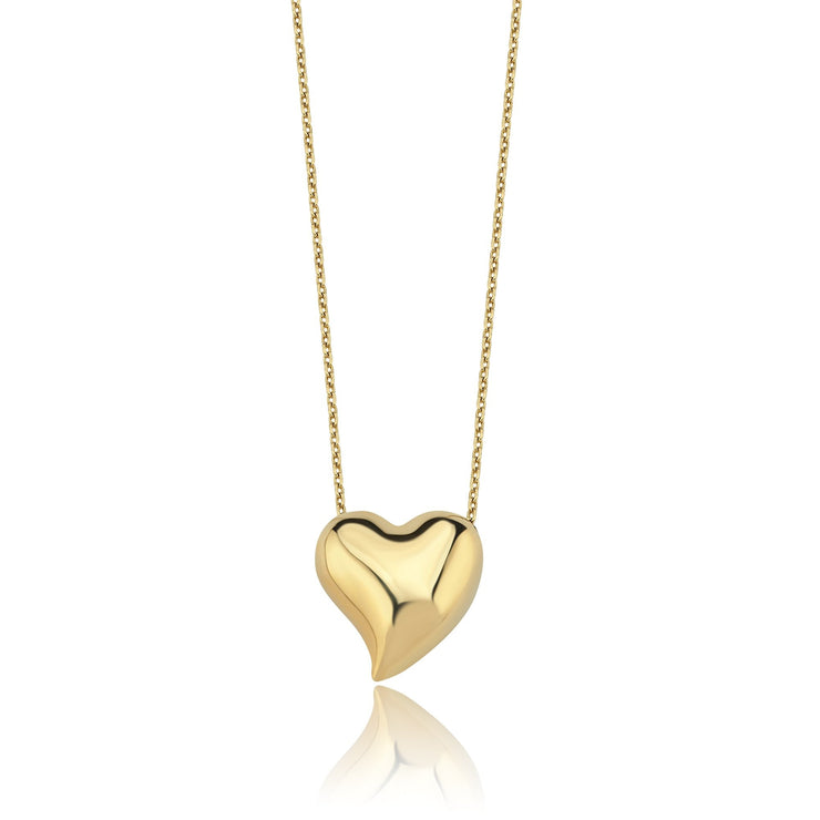 14k Gold Bombe Heart Necklace